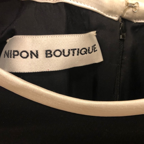 EXQUISITE NIPON BOUTIQUE VINTAGE BLACK/WHITE DRESS-Courrèges VIBE! - Picture 3 of 6